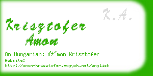 krisztofer amon business card